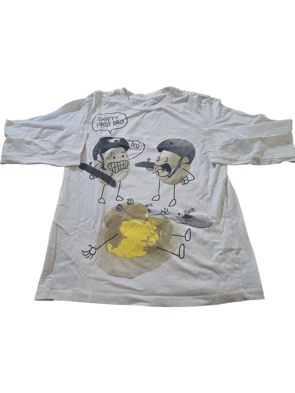 Place White Short Sleeve Graphic Tee with Yellow‎ Accent
